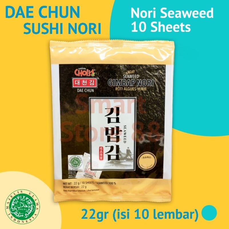 Dae CHUN SUSHI NORI SEAWEED HALAL Contents 10 SHEETS GIMBAP NORI