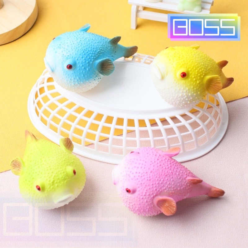 Bossnewsilicone Cute Puffer Fish Squishy Toy Shopee Singapore