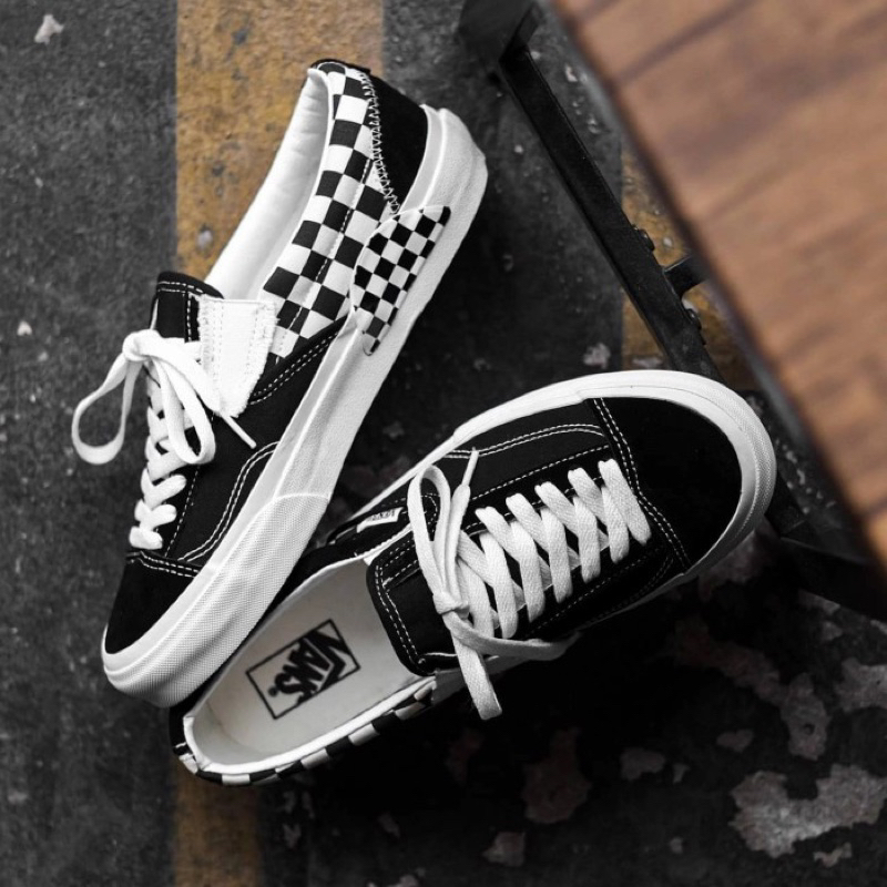 Vans Slip on Cut and Paste Checkerboard Black White (100% ORIGINAL ...