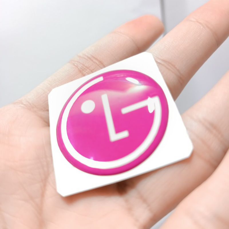 Lg Emblem sticker embossed with flexible resin | Shopee Singapore