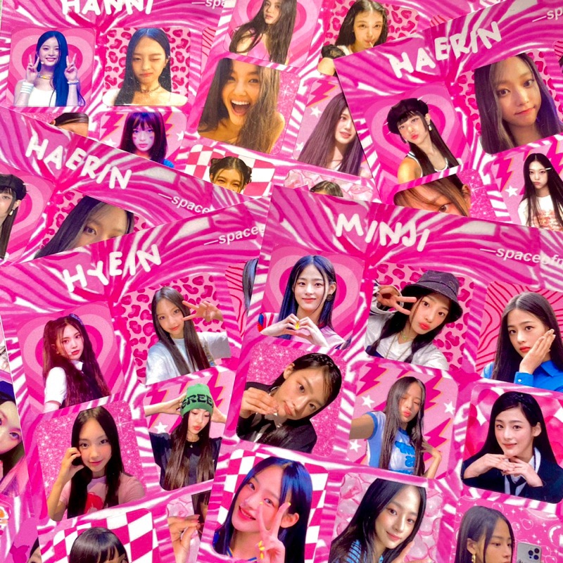 Sticker newjeans photo sticker pink core deco fanmade | Nwjs kpop kiss ...