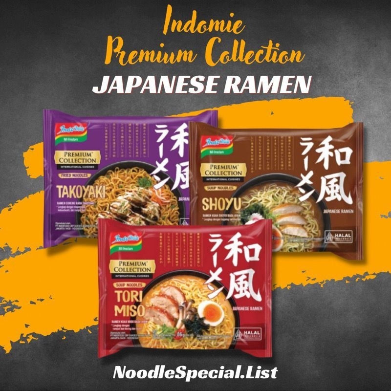 Indomie Premium Instant Noodles Ramen Takoyaki Tori Miso Shoyu Premium