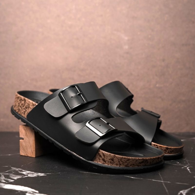 Mens leather buckle on sale sandals