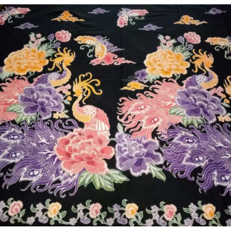 Very Beautiful!!! Batik Fabric Combination Of Writing With Large ...