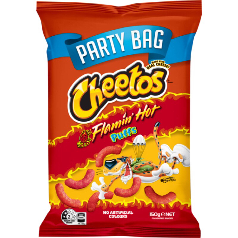 CHEETOS FLAMIN HOT PUFFS CHETOS PARTY BAG 150 GRAM CHIKI SNACK IMPORT ...