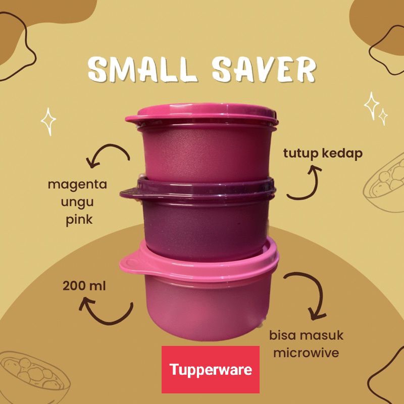 Small SERVER TUPPERWARE 200ML 1pcs+FREE Spoon (Drug Container/SAMBAL ...