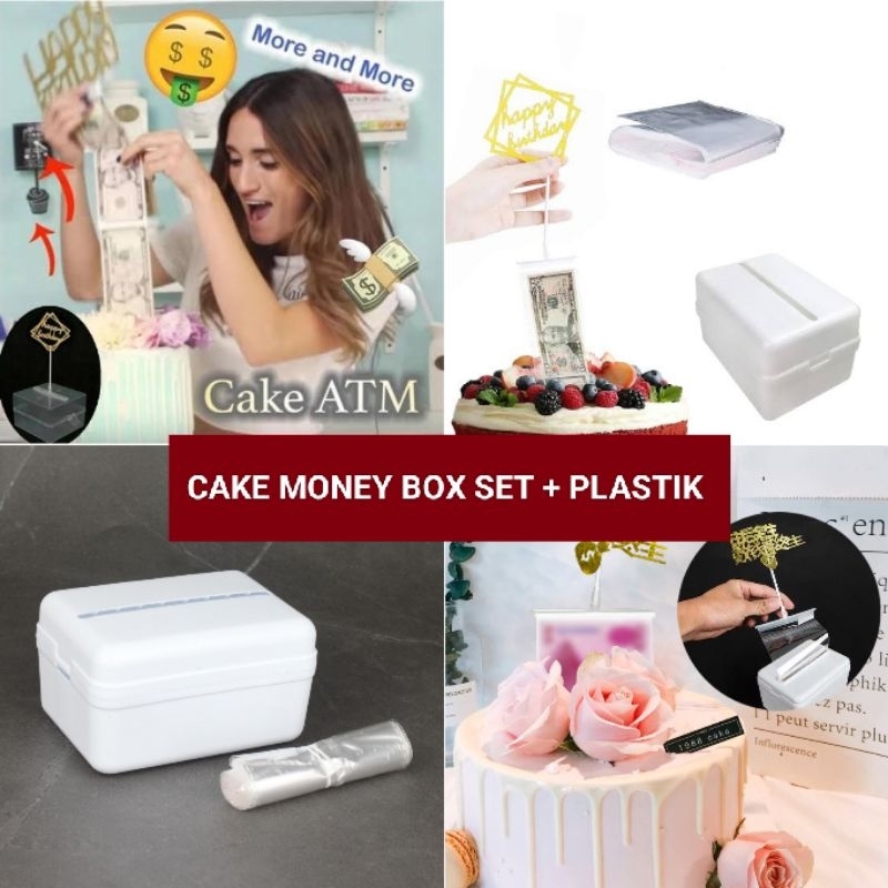 Cake MONEY BOX SET MONEY BOX CAKE ATM Withdraw MONEY HAPPY BIRTHDAY