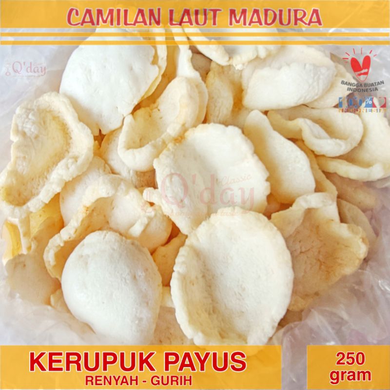 Crispy PAYUS Fish Crackers 250 Grams Ready To Eat Madura Sea Snacks By ...