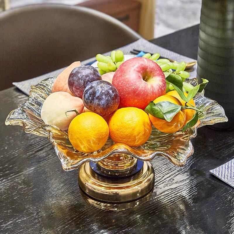 Luxury Glass Fruit Tray / Room Decoration / Luxury Fruit Tray | Shopee ...