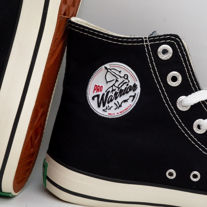 Warrior Pro Basic Black White HC - Sepatu Sekolah - Sepatu Warior - Gambar 4