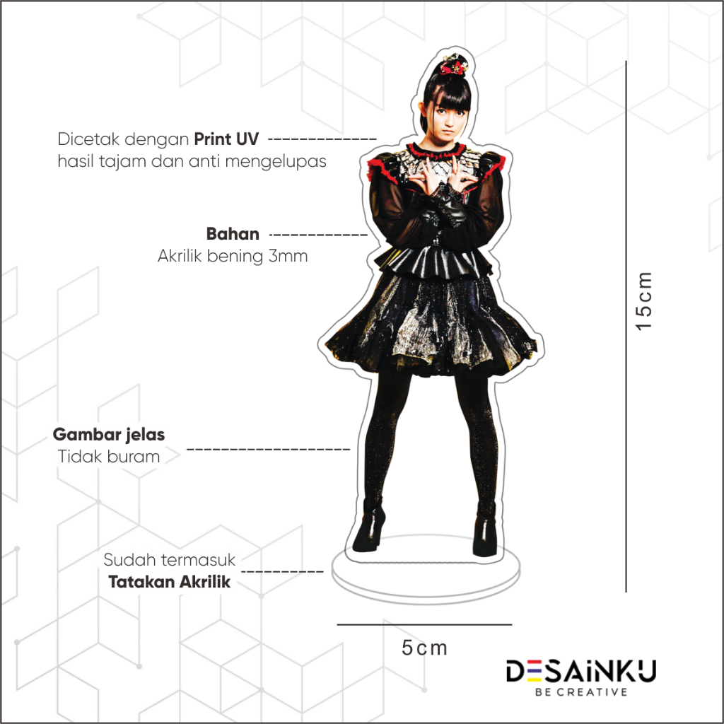 STANDEE / MINI STANDEE / STAND FIGURE ACRYLIC BABYMETAL WORLD TOUR ASIA ...