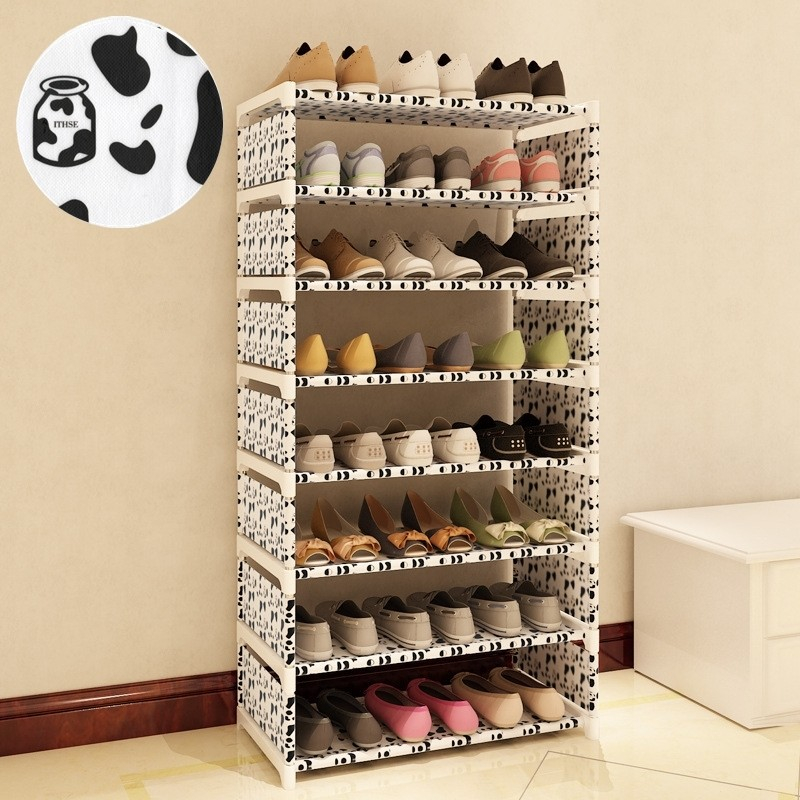 8-tier portable shoe rack with iron frame | Shopee Singapore