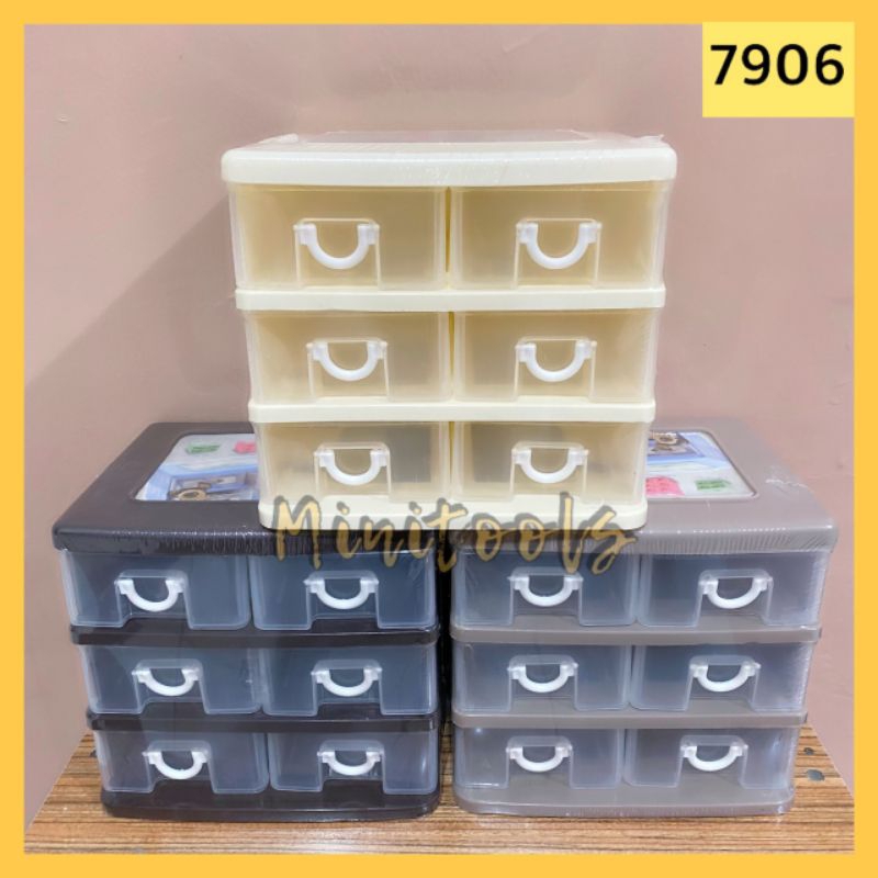Drawer Mini Cabinet 3 Stacks 6 Drawers Green Leaf 7906 Ss3/Rack ...