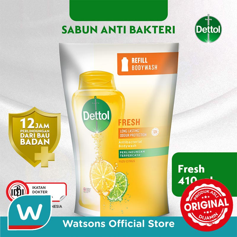 Dettol Antibacterial Bodywash Refill - Fresh with Yuzu Citrus 370gr