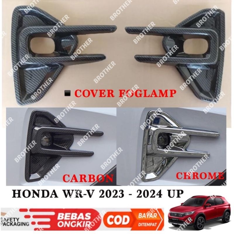 Fog Lamp Cover Honda WRV WR-V 2022 2023 2024 Foglamp Carbon - Chrome