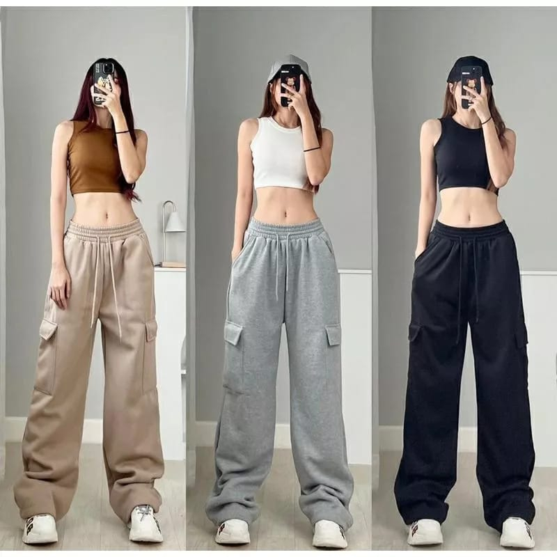 Jooy SWEET PANTS Women's Long CARGO PANTS Culottes JOGGER Shopee