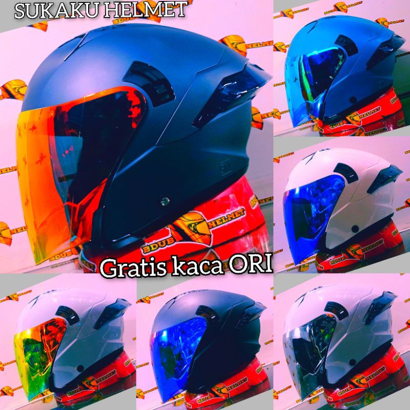 Helmet KYT NFJ SOLID ASPHAL Gray BLACK DOF GLOS WHITE Handsome SPOILER