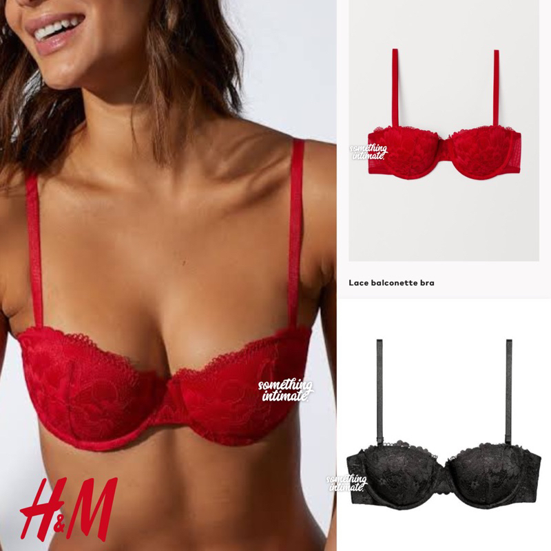 H&M Non-padded Mesh Balconette Bra