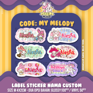Etiqueta Adhesiva Personalizada Con Nombre-Serie SANRIO (100pcs +)  Cinnamoroll Hello Kitty Kuromi Mi Melodía Keroppi Pompompurin Gudetama  Rilakkuma-Sticker Hunie Munie