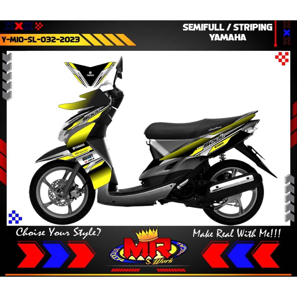 Yamaha Mio Soul Racing Sporty Decal Strip Motorcycle Sticker Decal ...