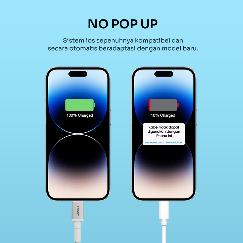 Robot Kabel Type C To Lightning Fast Charging 1.2M - Gambar 4