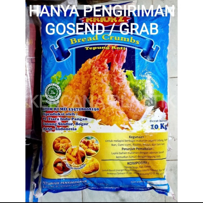 PUTIH Kriukz white Bread Flour 10kg/white kriukz breadcrumbs 10kg