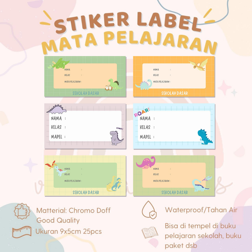 MATA Vanillabeekids MAPEL Stickers School MAPEL Stickers School ...