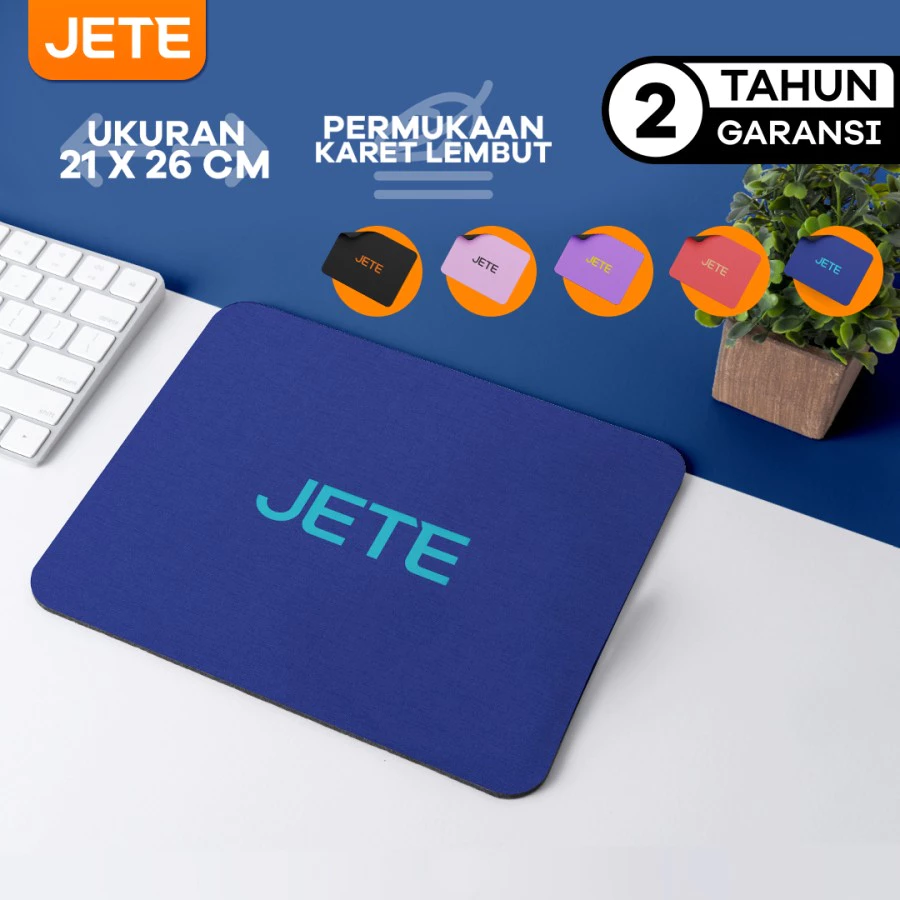 JETE 02 Mousepad Universal untuk Kantor/Gaming Anti Slip (21cm x 26cm)