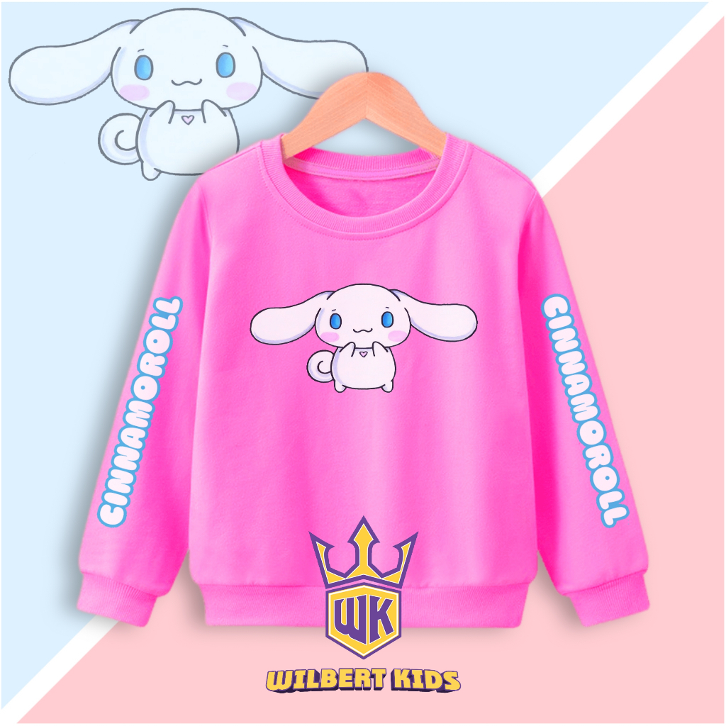 Cinnamoroll Crewneck Kids Sweater Cinnamoroll | Shopee Singapore