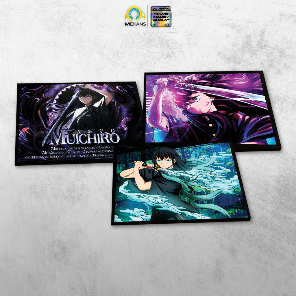 HIASAN DINDING S- 30x30 CM DEMON SLAYER MUICHIRO Frame Block Room Wall ...