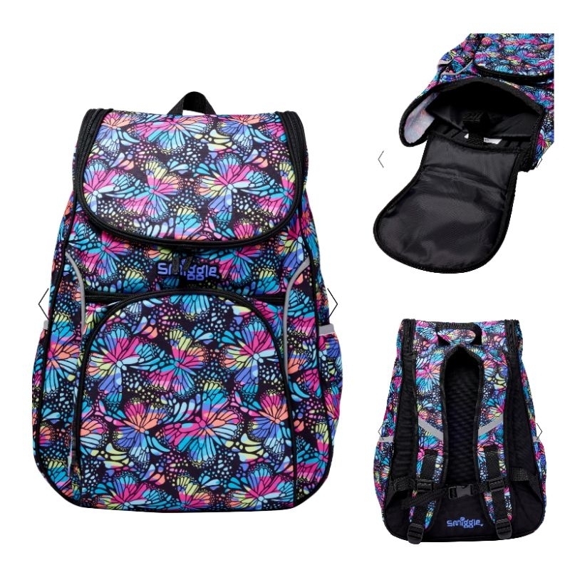 Smiggle Vivid Access Backpack Black Butterfly Original Smiggle Bag