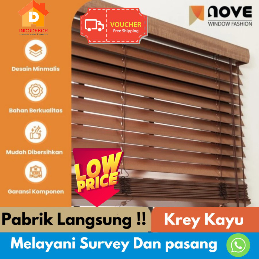 KAYU Blind/Wooden Blinds/Horizontal Blinds/Wooden Blinds