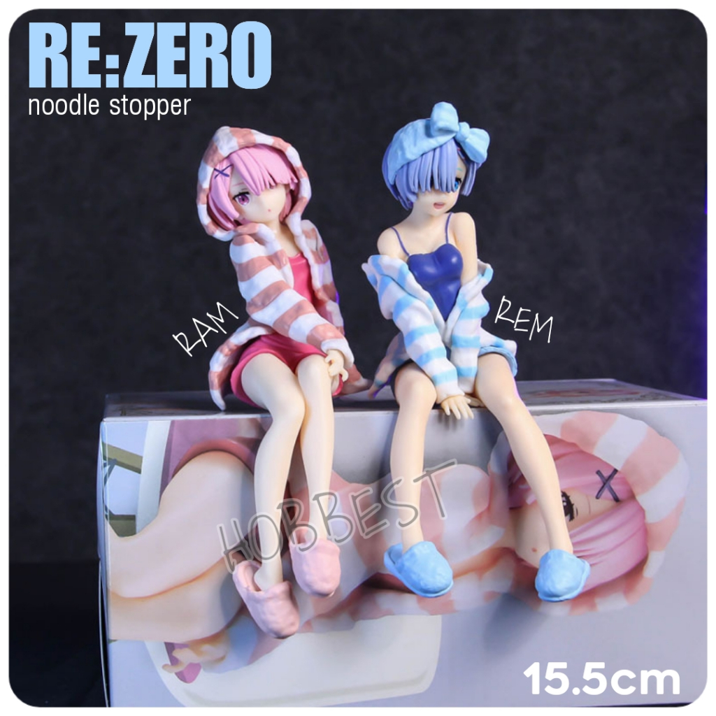 Rezero RAM and REM Noodle Stopper Action Figure Miniature Display