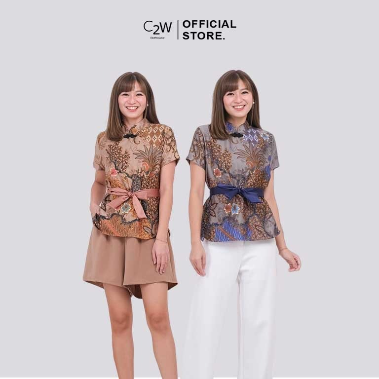 C2W Clothtowear Atasan Wanita All Size Satin Women's Clothes 601-ALT