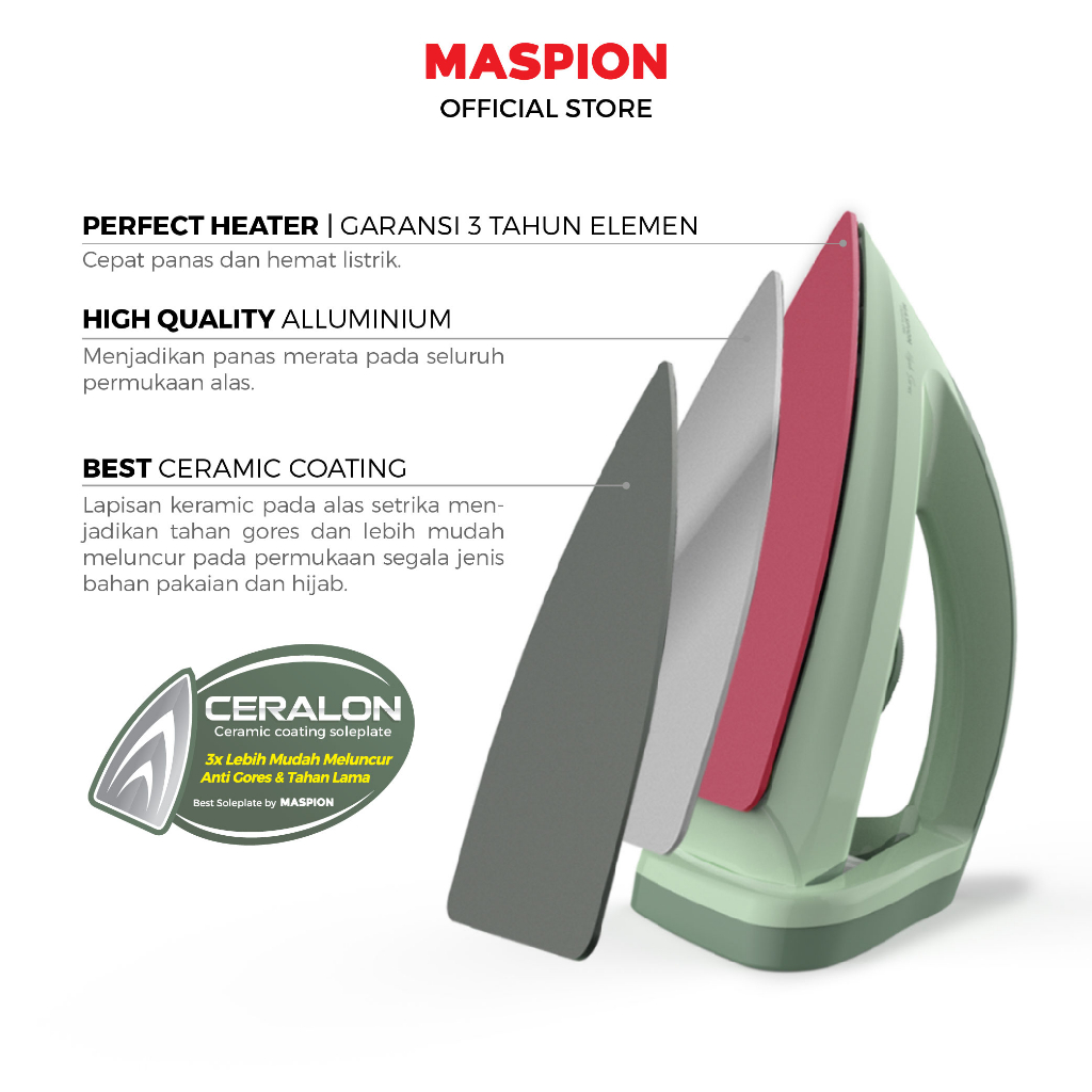 Maspion Setrika Automatic Iron Hijab Series HA-365 - Gambar 3