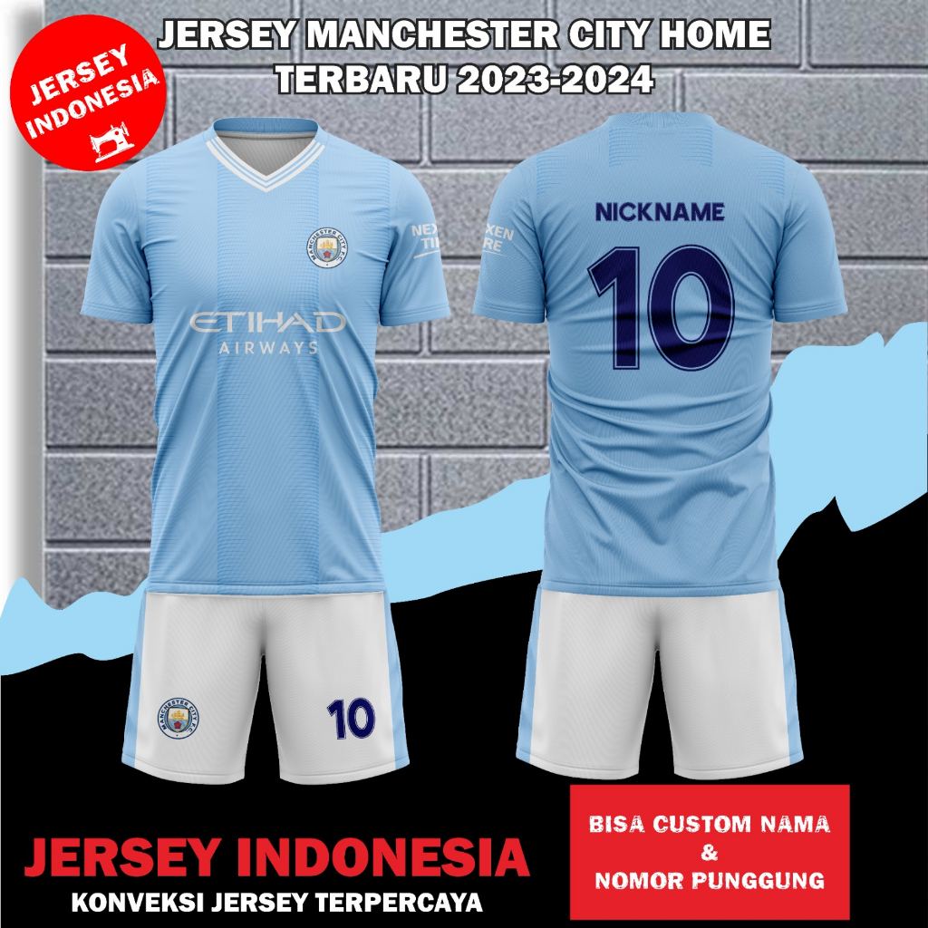 New Man CITY MANCHESTER CITY HOME 2023 2024 Jersey UEFA Champions
