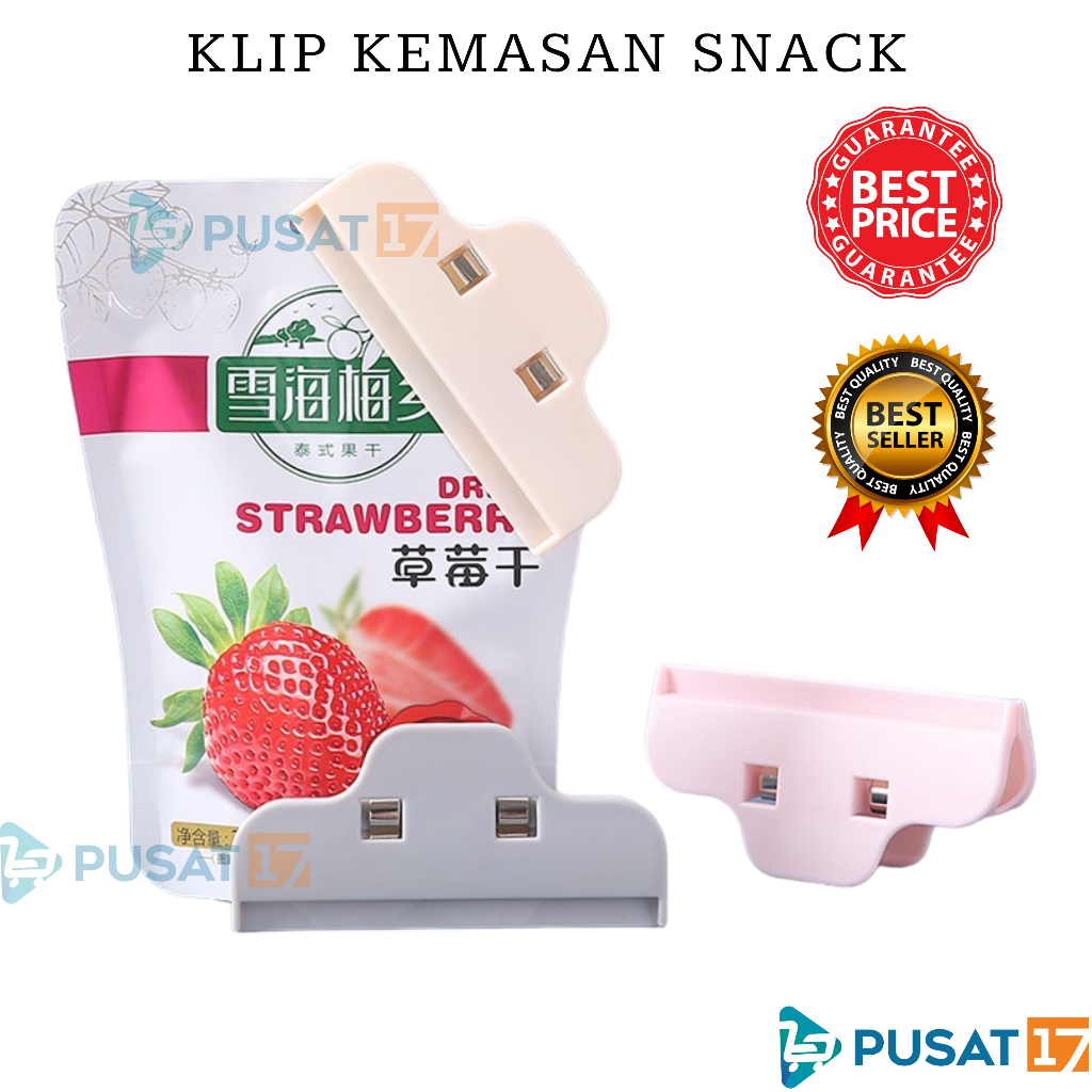 PUSAT17 KLIP PENJEPIT KEMASAN KANTONG PLASTIK SNACK JUMBO / ALAT PENJEPIT SEGEL PLASTIK MAKANAN SERBAGUNA / KLIP PENYEGEL / JEPITAN BUNGKUSAN PLASTIK