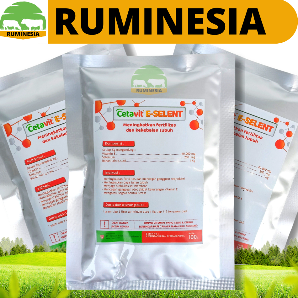 Cetavit E SELENT 100gr Vitamin E selenium 100gr Increase Livestock