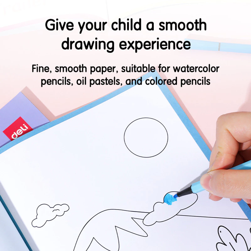 Deli Children Coloring Book / Buku Mewarnai Anak 12 Lembar Kertas 120G Berbagai Tema EN04X - Gambar 4