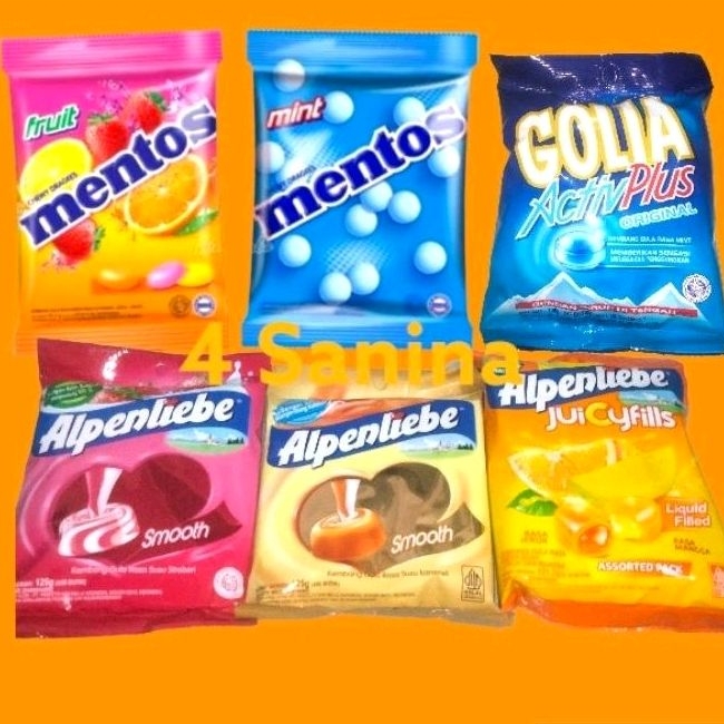 Mentos Candy 1 Pack Of 50pcs Goliath Candy Alpenliebe Juicyfills Liquid 