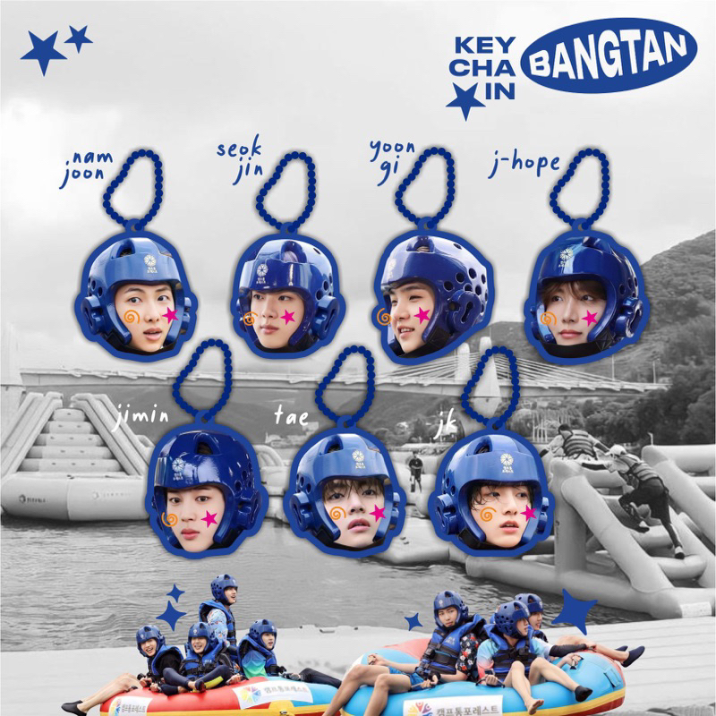 Keychain RUN BTS BLUE HELMET | Shopee Singapore