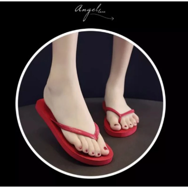 Sandal Teplek Wanita Terbaru Terlaris Sandal Jepit Jelly Polos - Gambar 3