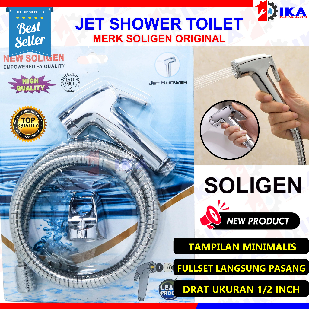 Jet Shower Jet Set Head Washer Toilet Chrome Stainless Steel Hose ...