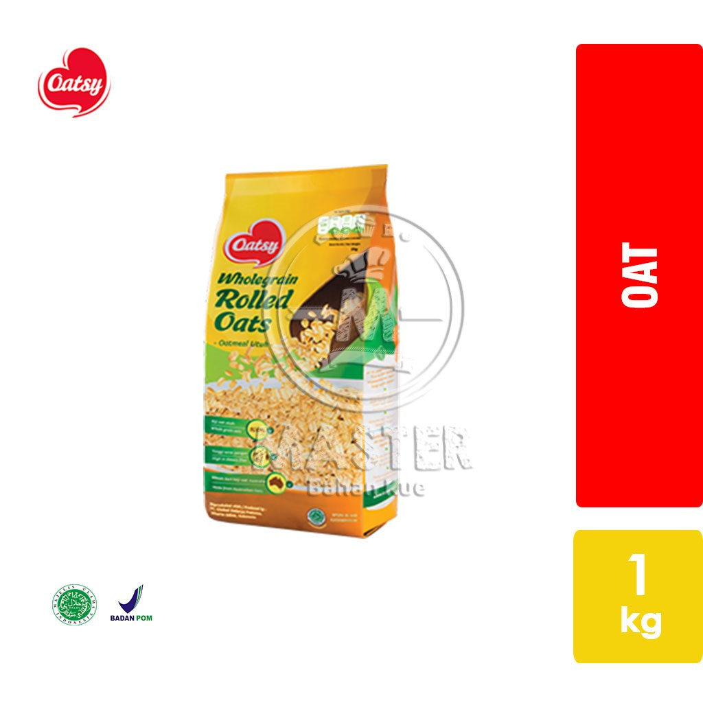 Oatsy Oatmeal Rolled Oats/Whole Oatmeal Havermout [Yellow 1kg] | Shopee ...