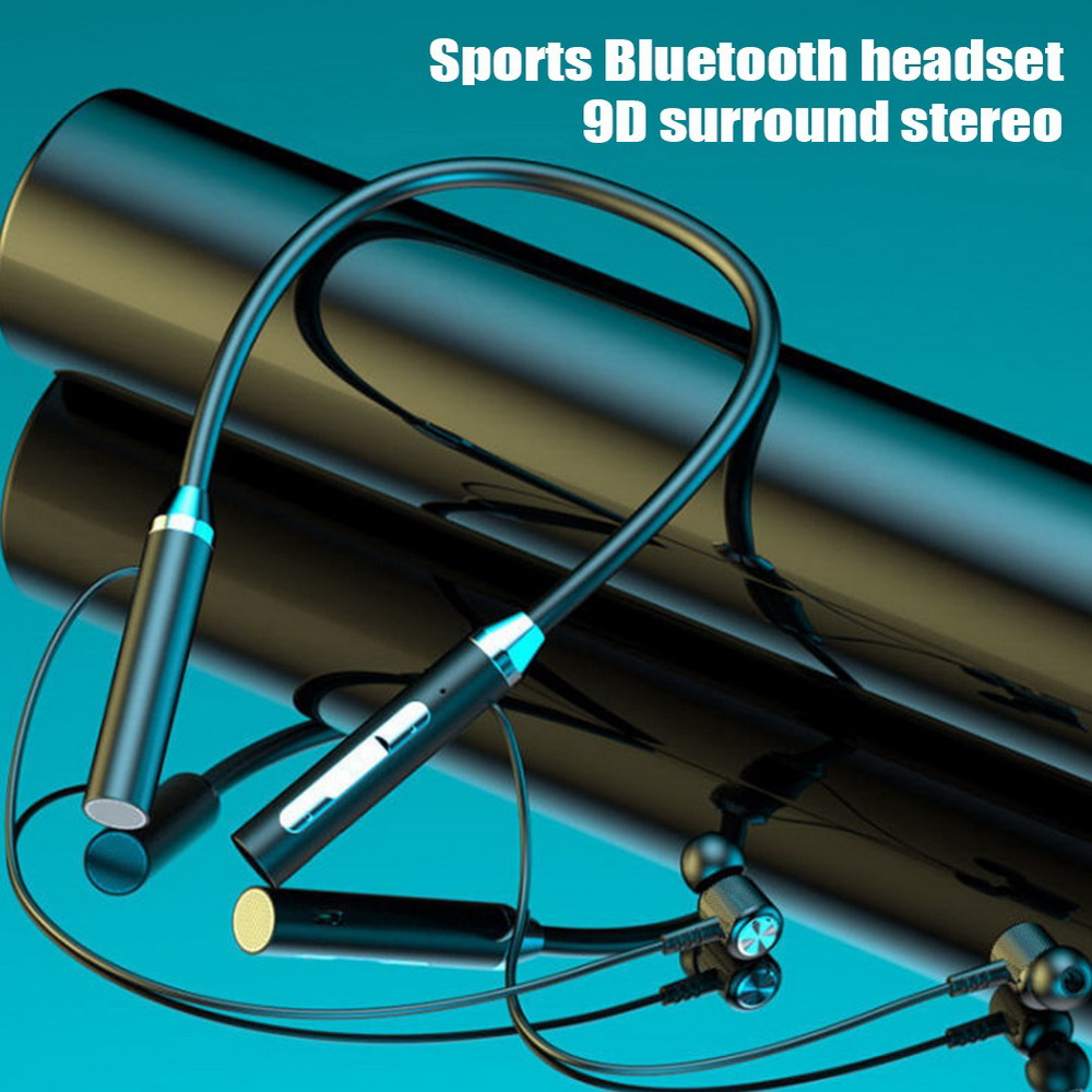 Matei Wireless Headset Neckband Sport Bluetooth Earphone Magnetic Sound Music Stereo Bass with Microphone