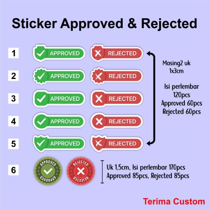 Approved Rejected Reject Passed Custom Stickers | Shopee Singapore