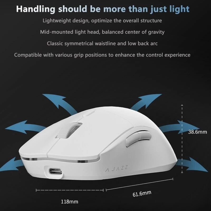 Ajazz AJ199 / AJ-199 Wireless Lightweight Gaming Mouse - Gambar 3