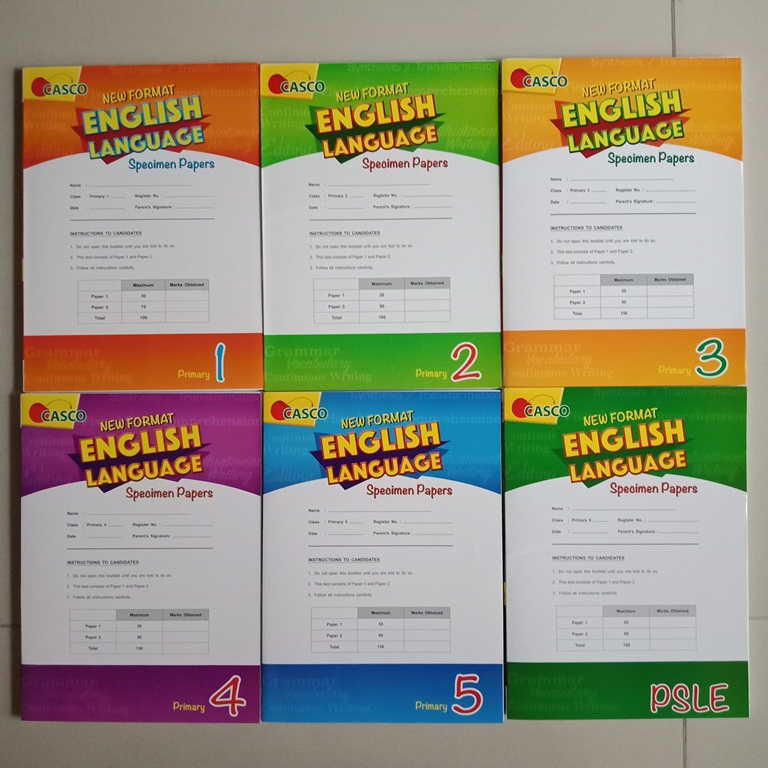 New Book Format English Language Specimen Paper Primary 1 - 6 ...
