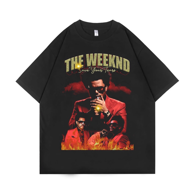 HITAM Kaos Baju THE WEEKND Vintage - Tshirt Rap tee rapper Black ...