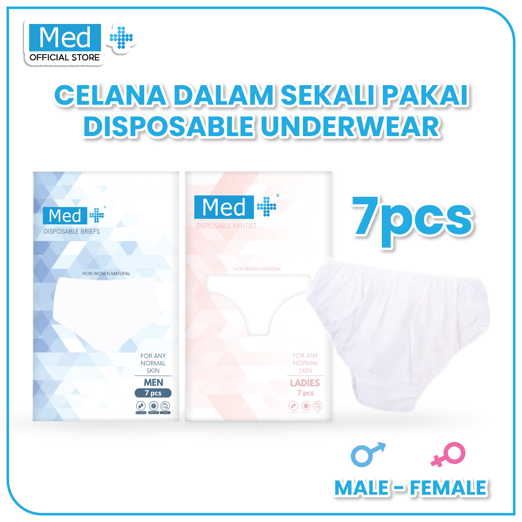 Med+ Celana Dalam Kertas Haji & Umroh / Celana Dalam Wanita / Pria Kesehatan / Celana Dalam Sekali Pakai / Disposable Pants